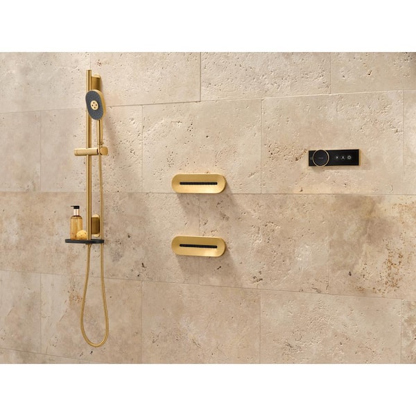 Statement Oblong Vichy 2.5 GPM 1-Spray Body Spray in Vibrant Polished Nickel