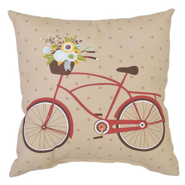 bicycle throw pillow