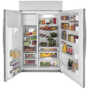 Profile 28.7 cu. ft. Smart Built-In Side by Side Refrigerator in Stainless Steel