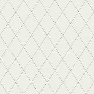 Rhombus Grey Geometric Paper Strippable Roll (Covers 56.4 sq. ft.)