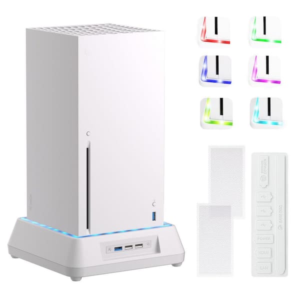 BIBIVIS Cooling Fan for Xbox Series X, Xbox Series X Cooling Stand with LED Indicator Only Compatible with Xbox Series X White