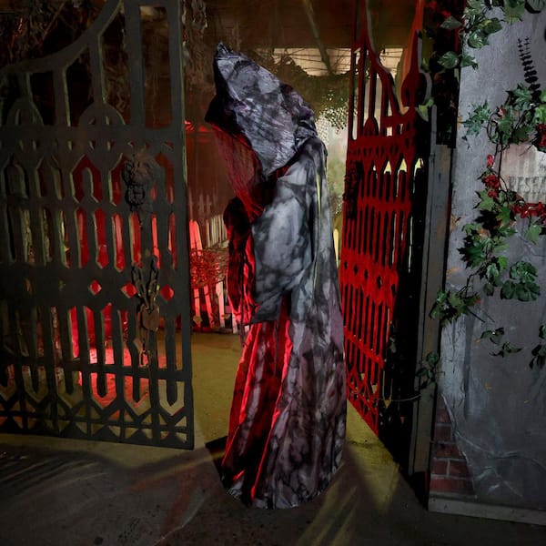 Haunted Hill Farm 5.4 ft. LED Standing Jump Scare Witch Halloween
