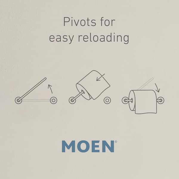 Align Pivoting Double Post Toilet Paper Holder in Chrome