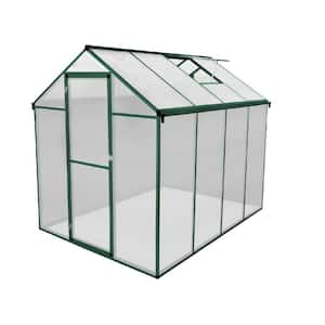 Sturdy 99.8 in. W x 74.8 in. D x 78.74 in. H Green Heavy-Duty Aluminum Polycarbonate Greenhouse, Walk-In Plant Garden