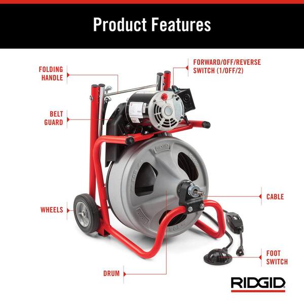 RIDGID K-400 Drain Cleaning Snake Auger 
