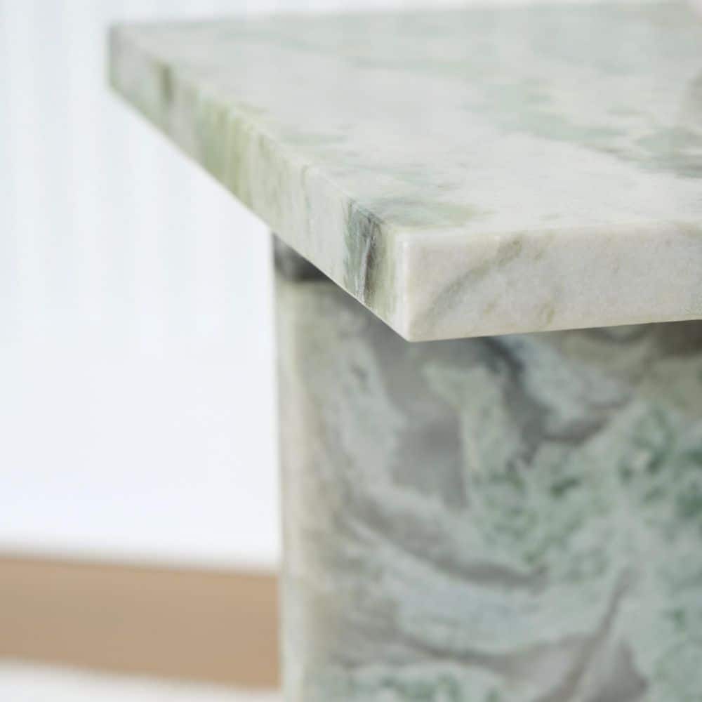 Deaconwell 14 in. Green Square Marble End Table - thumbnail 10