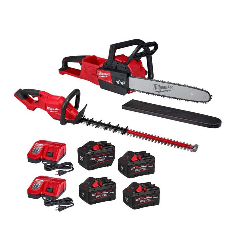 M18 FUEL 16 in. 18V Brushless Cordless Battery Chainsaw w/ 30 in. Hedge Trimmer, (4) M18 FORGE Battery, (2) Charger price history on PriceWatchPro