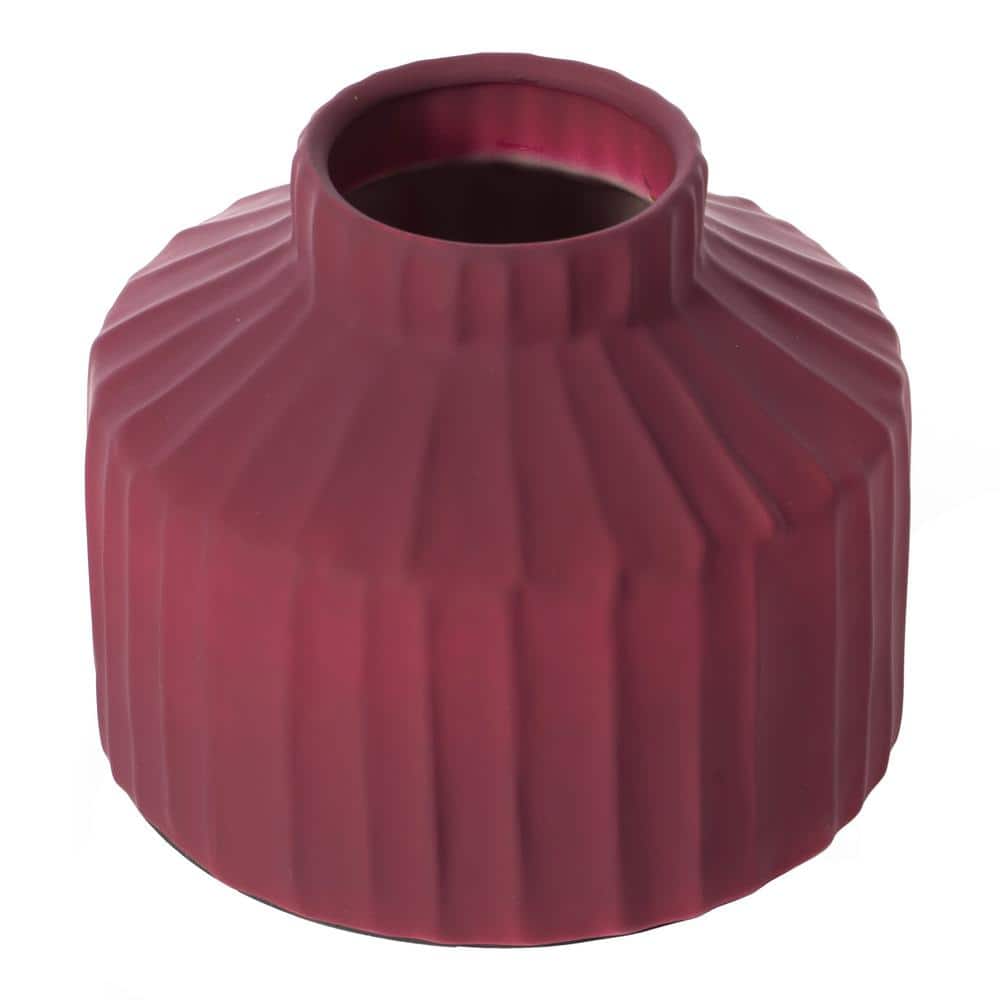 Brick Red Ceramic Decorative Vase 7"x5"