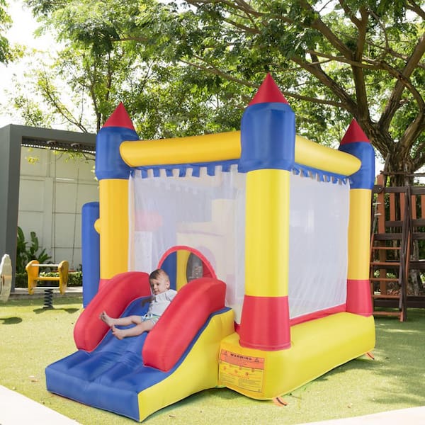 with 680W Blower Costzon Inflatable Bounce House Mighty Balloon Double Slide Bouncer Kids Jumper 