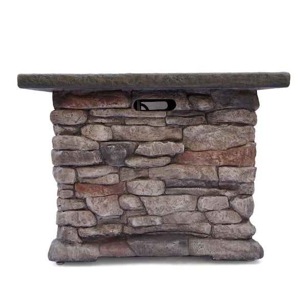 Stone Gray MGO Outdoor Propane Fire Pit