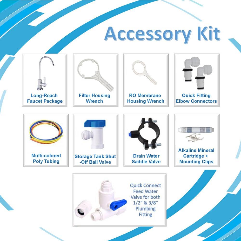 Ultra Series 6-Stage Alkaline Mineral Reverse Osmosis Under Sink Water Filter