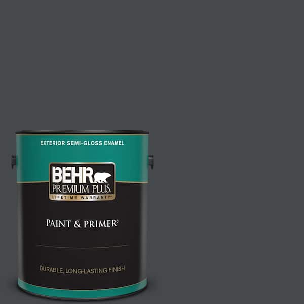 BEHR PREMIUM PLUS 1 gal. Home Decorators Collection #HDC-WR14-4 Winter Coat Semi-Gloss Enamel Exterior Paint & Primer