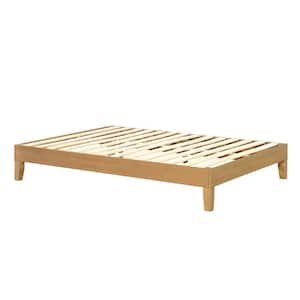 Cannery Bridge Brown Frame Queen Size Platform Bed with Square Legs