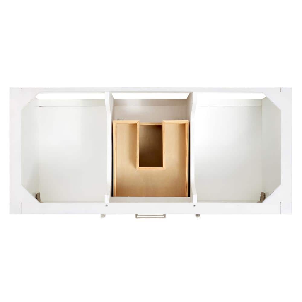 Bayhill White Freestanding Single Vanity with Marble Top