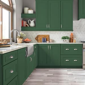 1 gal. #M410-7 Perennial Green Semi-Gloss Enamel Interior/Exterior Cabinet, Door & Trim Paint