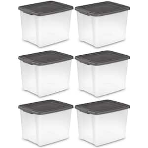 50 Qt. Clear Latched Plastic Storage Container (6-Pack)
