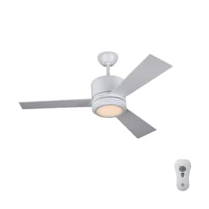 Vision II 42 in. Integrated LED Indoor Matte White Ceiling Fan with White Blades and Remote Control