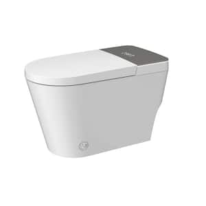 12 inch Smart Toilet Bidet 1.28 GPF Siphon jet Flush Elongated Toilet in White Seat Included with Heated Seat