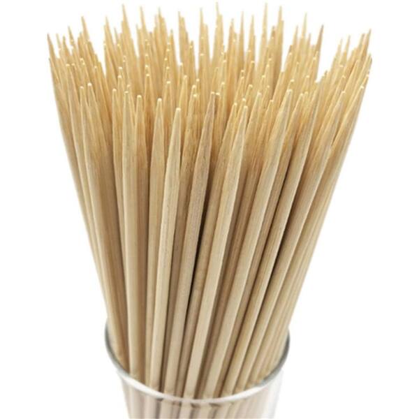 Dyiom Outdoor Natural Bamboo Skewers, Kebab, 4mm thick, 12 in. long, more sizes available