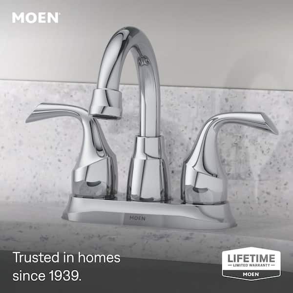 MOEN Idora 4 in. Centerset 2-Handle Bathroom Faucet in Chrome