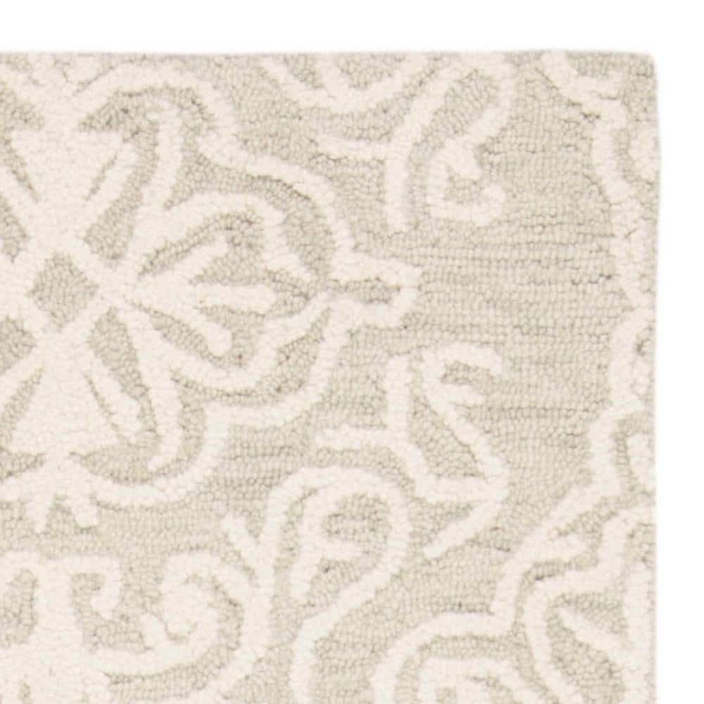 Ivory Floral Hand-Tufted Wool Runner Rug