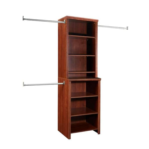ClosetMaid Impressions Deluxe Hutch 60 in. W - 120 in. W Dark Cherry Wood Closet System
