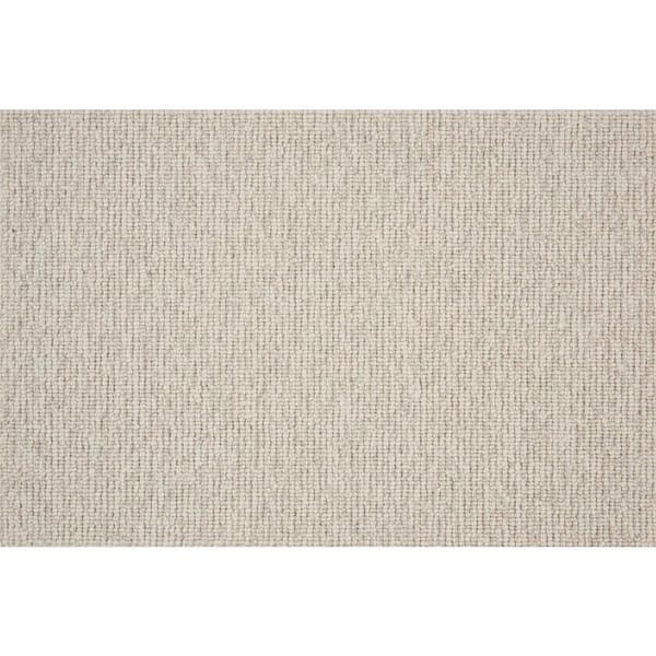 Natural Harmony Tidal Tweed - Stone - Gray 13.2 ft. 39.23 oz. Wool Loop Installed Carpet