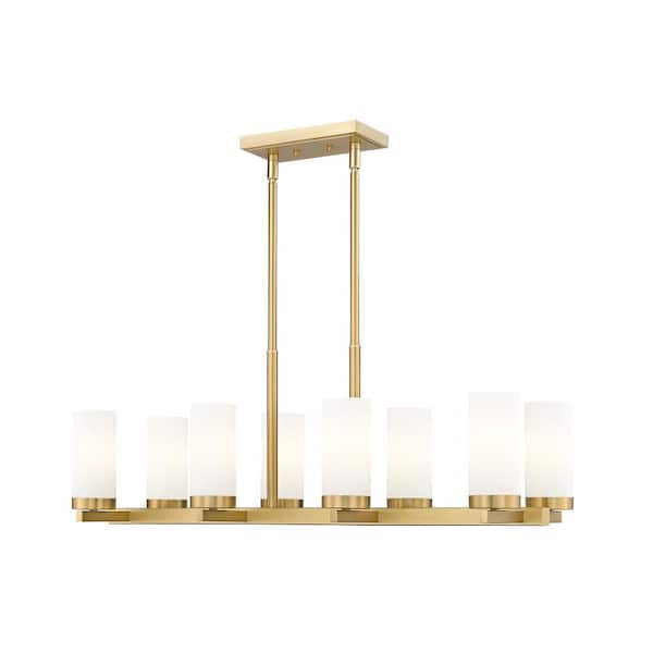 Unbranded Danica 8-Light in Modern Gold Linear Chandelier with no bulbs included