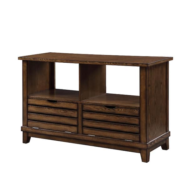 Acme Furniture Gabriella 48 in. Oak Rectangle Wood Accent Table with Storage