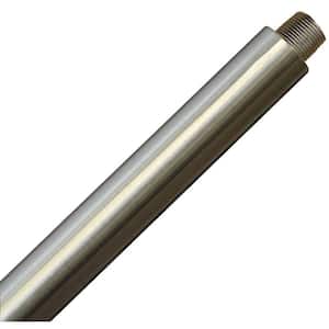 12 in. Satin Nickel Ceiling Light Extension Rod