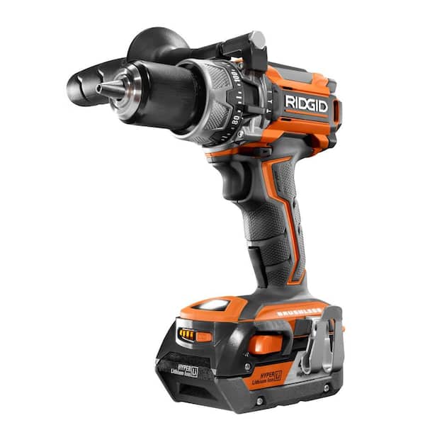 RIDGID - 18-Volt Lithium-Ion Cordless Brushless Hammer Drill and Impact Driver 2-Tool Combo Kit with (2) 4.0Ah Batteries, Charger
