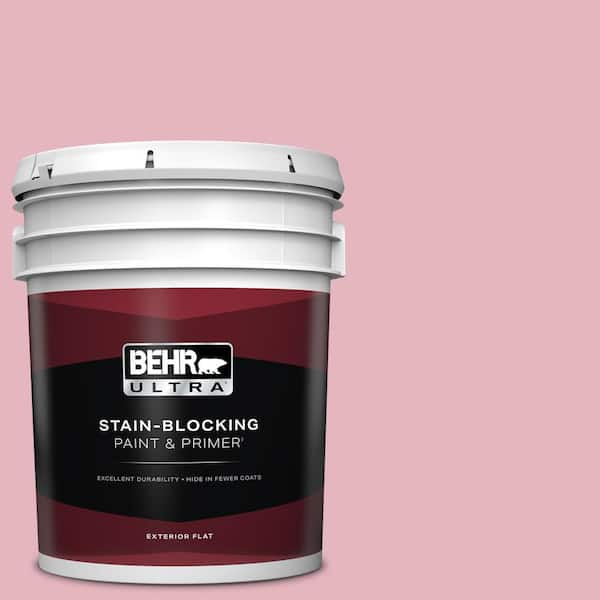 BEHR ULTRA 5 gal. #M140-3 Premium Pink Flat Exterior Paint & Primer