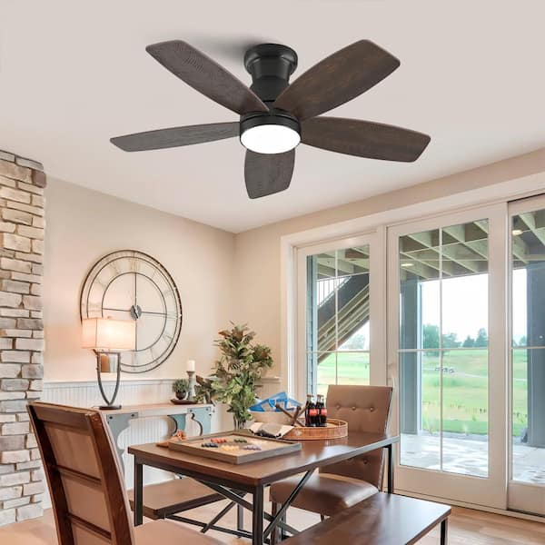 Jushua 32 in. Brown Reversible Quiet DC Motor Downrod Mount