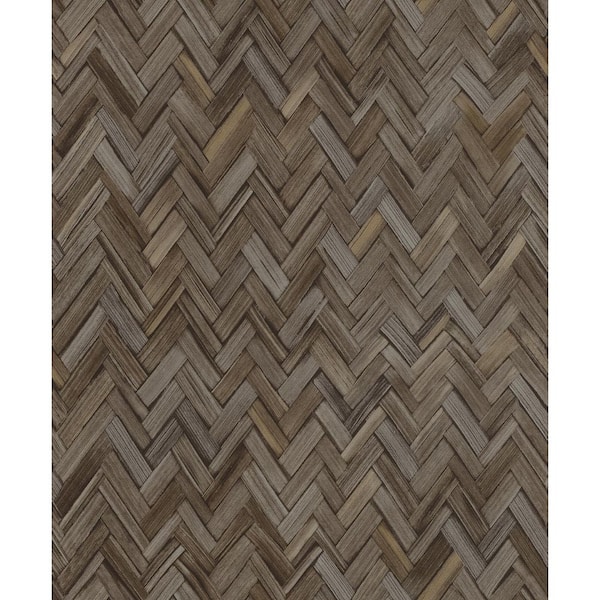 Ellery Charcoal Herringbone Wallpaper