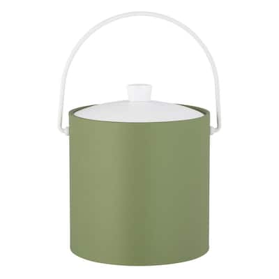 RAINBOW 3 qt. Mist Green Ice Bucket with Acrylic Cover