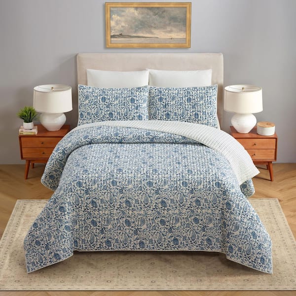 MODERN HEIRLOOM Bright Star 3-Piece Blue Patchwork Cotton King