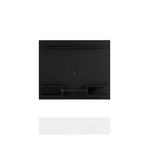 Buffalo 64 in. Black Particle Board Floating Entertainment Center Fits TVs Up to 50 in. with Cable Management