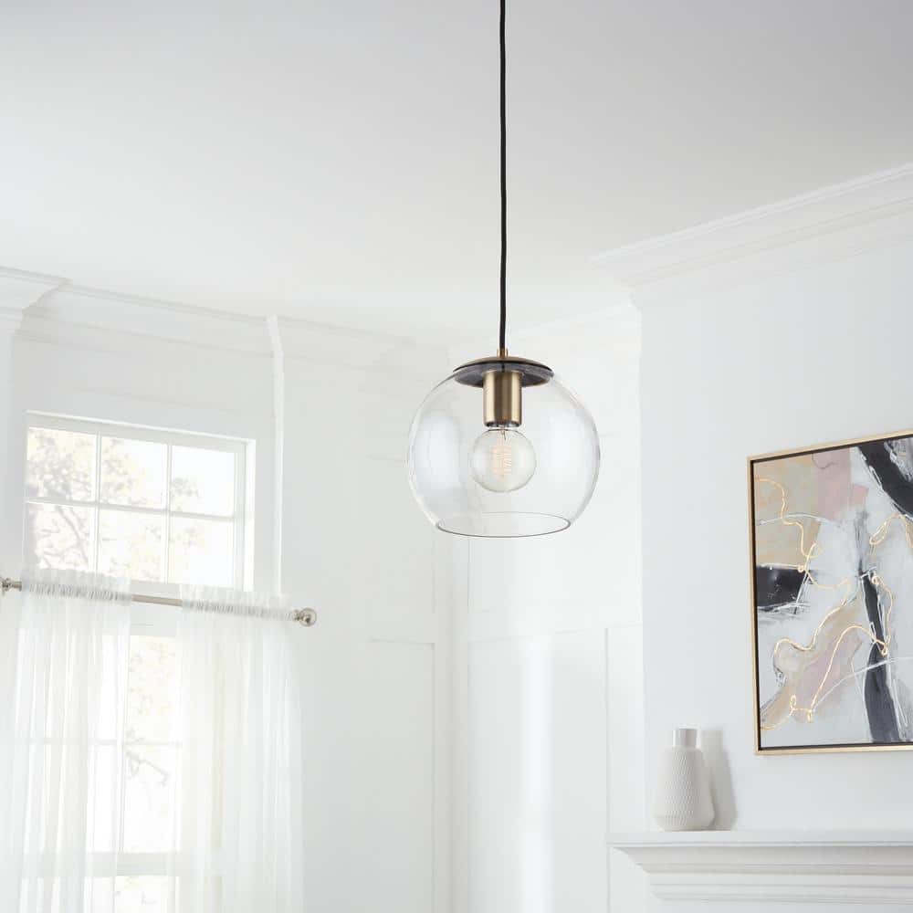 1-Light Antique Brass and Glass Mini-Pendant price history on PriceWatchPro
