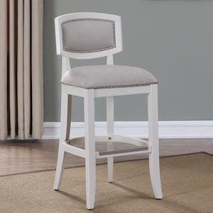 Amelia 26 in. Off White Stationary Counter Stool