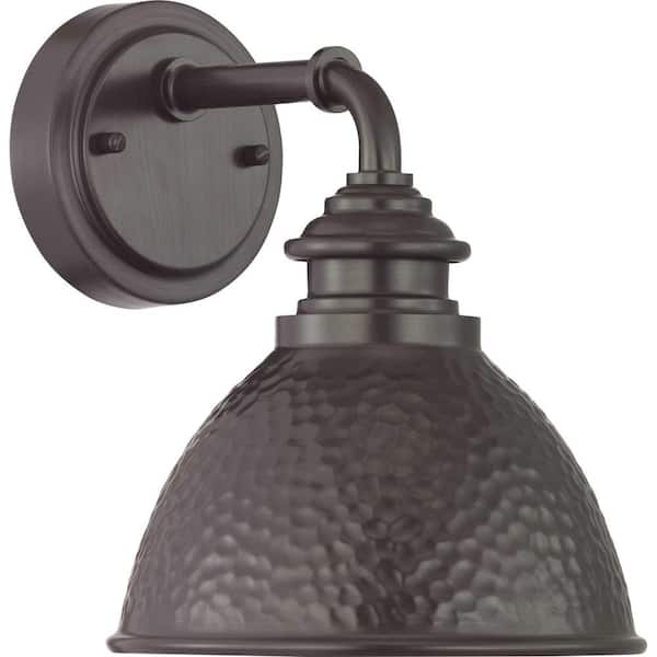 Progress Lighting Englewood Collection 1-Light Antique Bronze Farmhouse Outdoor Small Wall Lantern Light