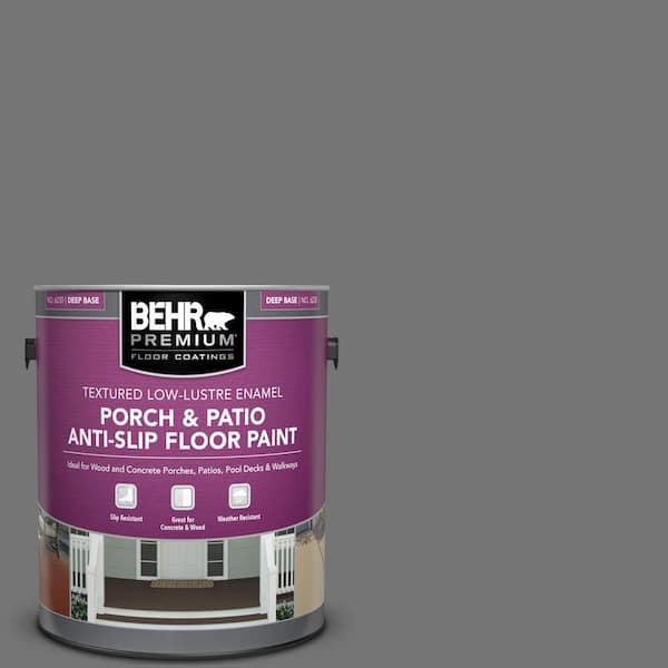 BEHR PREMIUM 1 gal. #N520-5 Iron Mountain Textured Low-Lustre Enamel Interior/Exterior Porch and Patio Anti-Slip Floor Paint