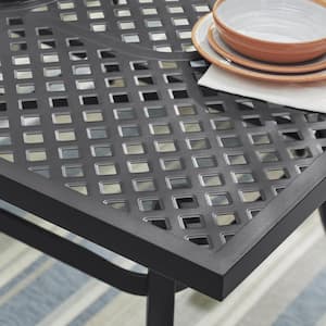 Stanworth Brown Rectangle Metal Outdoor Dining Table