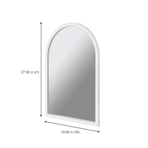 Medium Arched Wood Framed Bright White Mirror (20 W in. x 28 in. H)