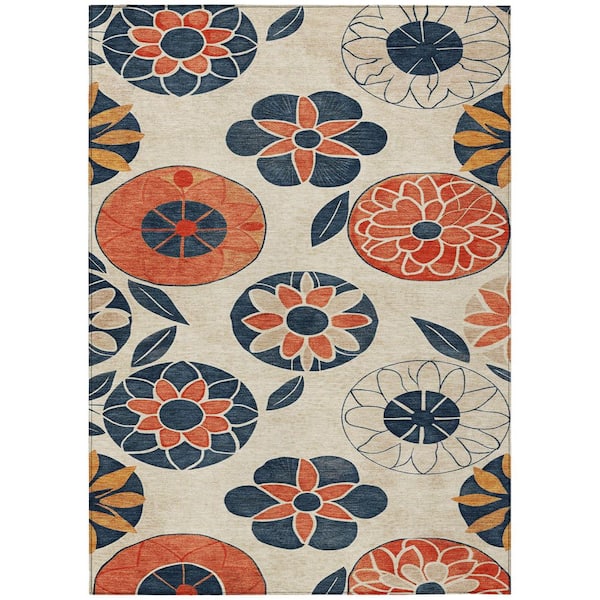 Addison Rugs Chantille Machine Washable Indoor/Outdoor Abstract ACN2179 Beige 5 ft. x 7 ft. 6 in. Area Rug