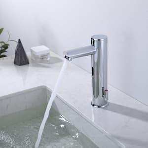 AIM Battery Powered Touchless Single Hole Bathroom Faucet in Polished Chrome