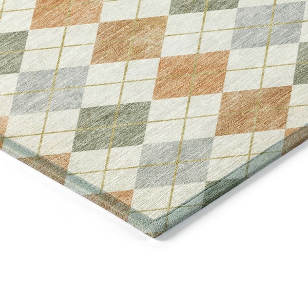 Chantille Machine Washable Indoor/Outdoor Abstract ACN2238 Coral 8 ft. x 10 ft. Area Rug
