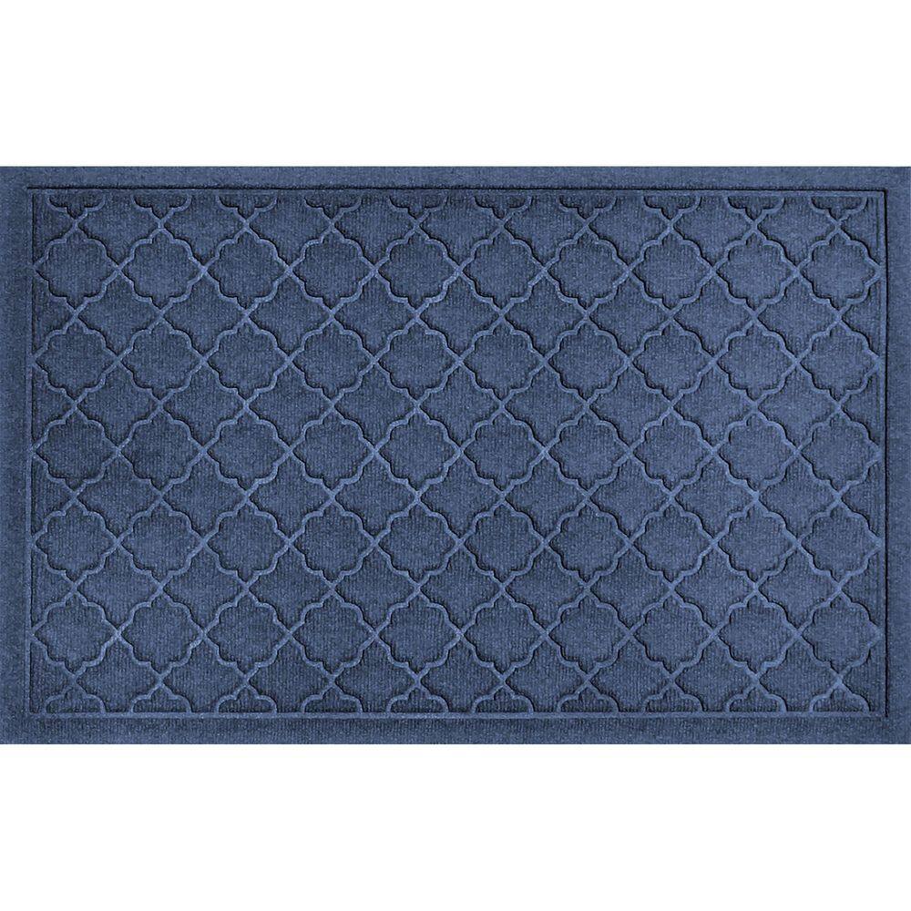 Waterhog Cordova 23 in. x 35 in. PET Polyester Indoor Outdoor Mat Navy