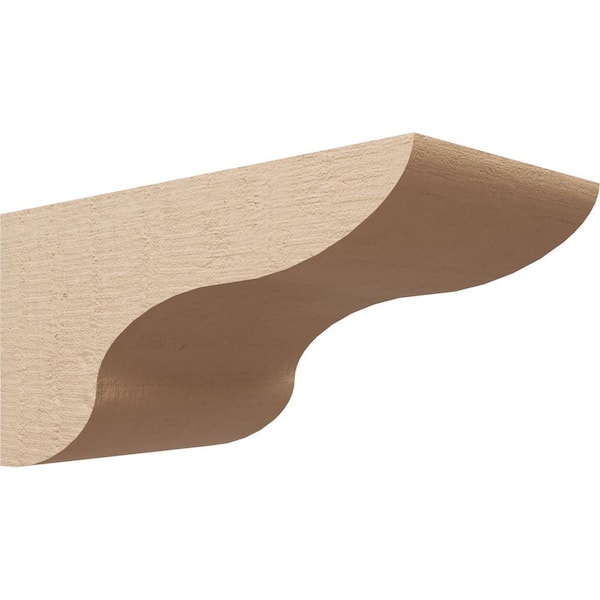 Ekena Millwork 10 in. x 20 in. x 10 in. Series 3 Wide Carmel Rough Cedar Woodgrain Timberthane Polyurethane Corbel, Primed Tan