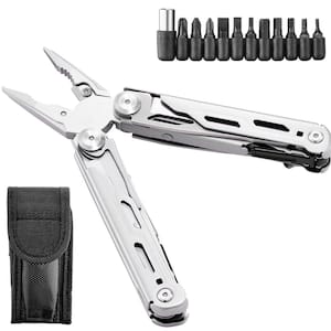 16-in-1 Multitool Pliers, Multi-Functional Cutters, Knife, Scissors, Ruler, Screwdrivers, Wood Saw, Can/Bottle Opener