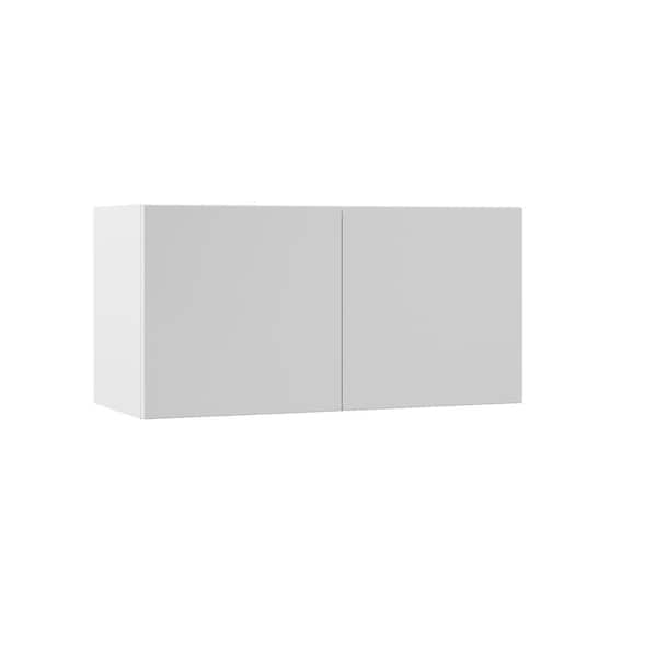 Hampton Bay Designer Series Edgeley Assembled 36x18x15 in. Deep Wall Bridge Kitchen Cabinet in White